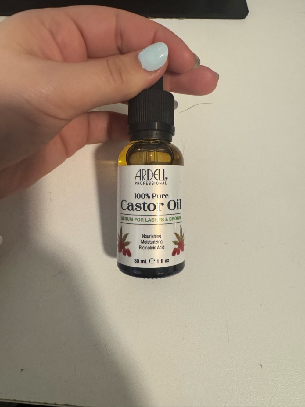 Ardell Castor Oil Bottle - Amber Glass with Black Cap